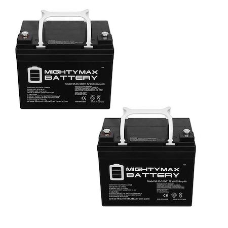 Mighty Max Battery Sealed Lead Acid Battery, 12 V, 35 AH, Internal Thread Terminal, SLA, AGM Chemistry ML35-12INTMP2458